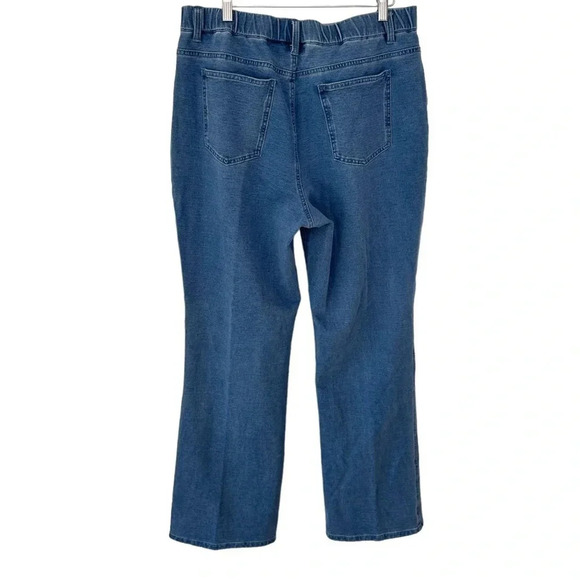 Dream Jeanne’s by Quaker Factory L blue pull up stretch jean pants‎ - Picture 4 of 7